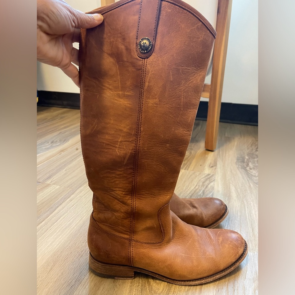 Tall Leather Frye Melissa Riding Boots